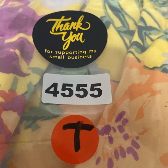 H&M Yellow Multicolor Floral Tropical Tie Back Off The Shoulder Crop Top Size XL - Picture 8 of 8